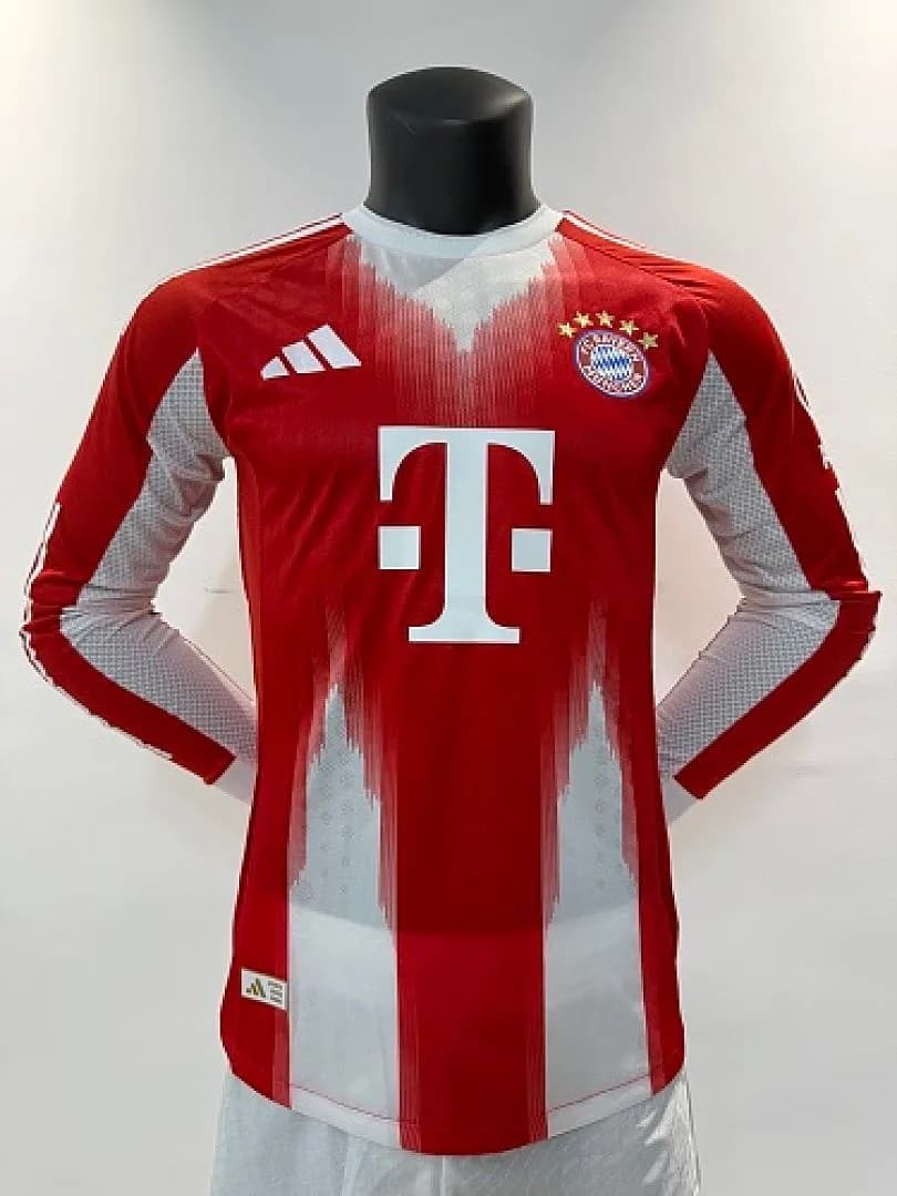 Bayern Munich 2025/26 Home Jersey, Long Sleeve, Player Version — 1