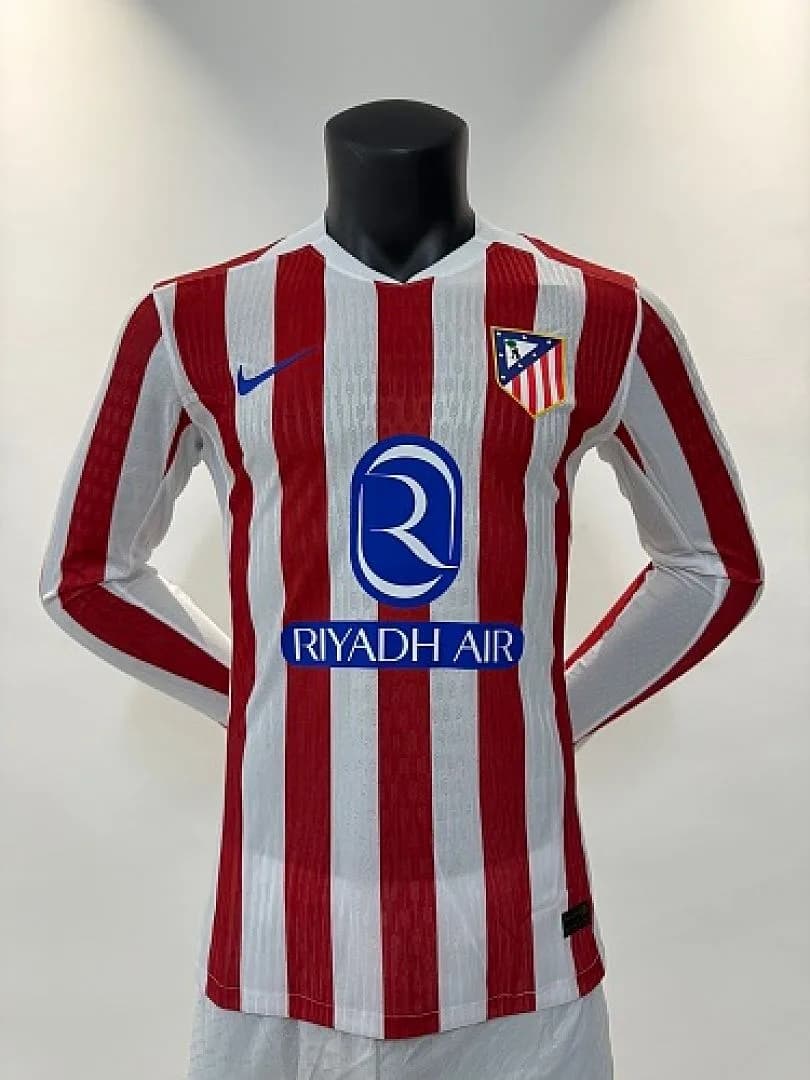Atlético Madrid 2025/26 Home Jersey, Long Sleeve, Player Version — 1