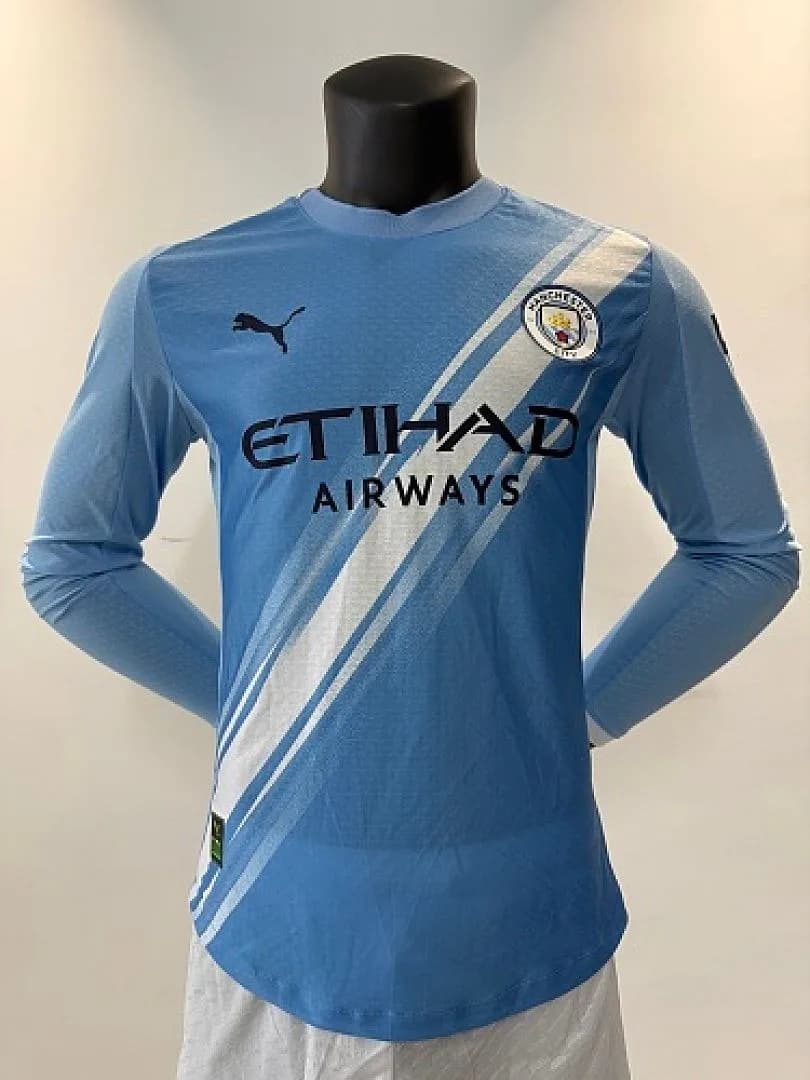 Manchester City 2025/26 Home Jersey, Long Sleeve, Player Version — 1