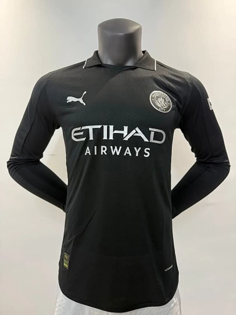 Manchester City 2025/26 Away Jersey, Long Sleeve, Player Version — 1