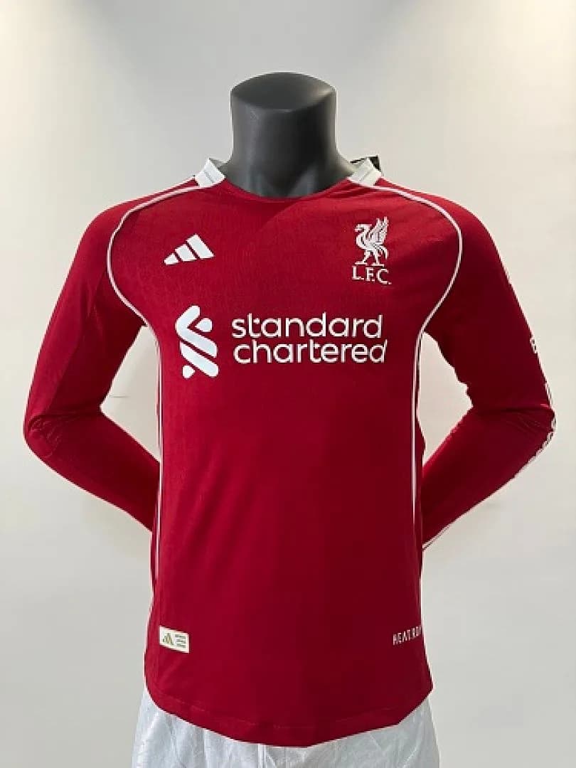Liverpool 2025/26 Home Jersey, Long Sleeve, Player Version — 1