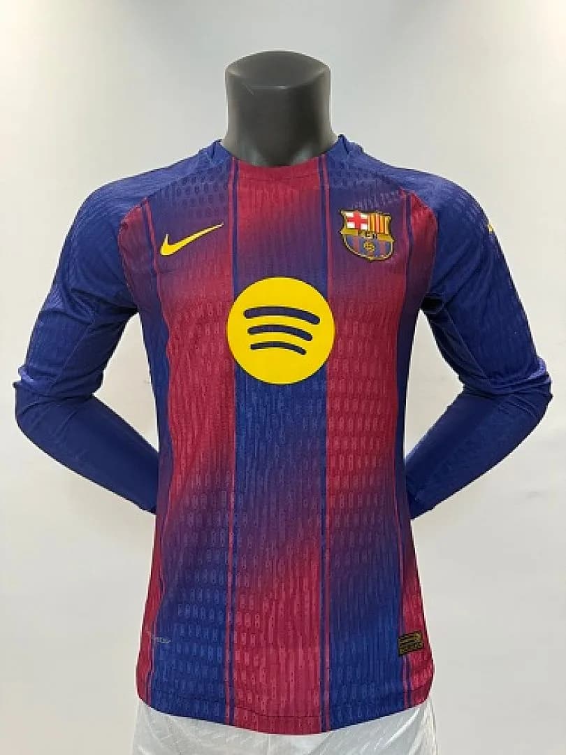 FC Barcelona 2025/26 Home Jersey, Long Sleeve, Player Version — 1